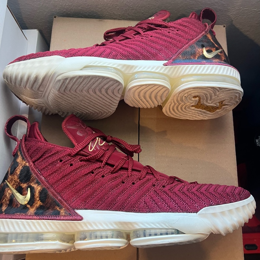 Nike Red and Gold Athletic Shoes